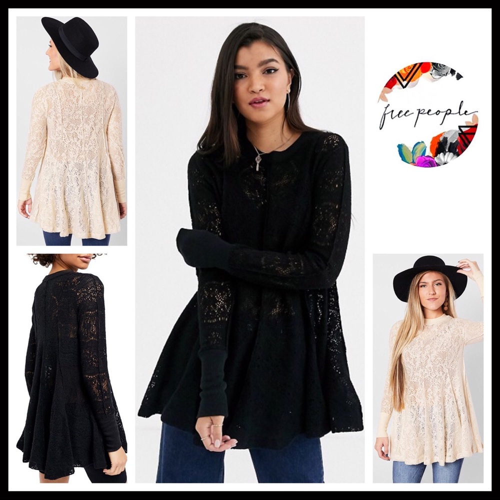 FREE PEOPLE BOHO TUNIC FLOWY A-LINE MINI DRESS A3C - Picture 8 of 16